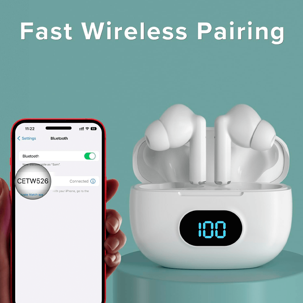 Coby Auriculares Inalámbricos Audifonos Con Estuche Y Lectura De Carga  