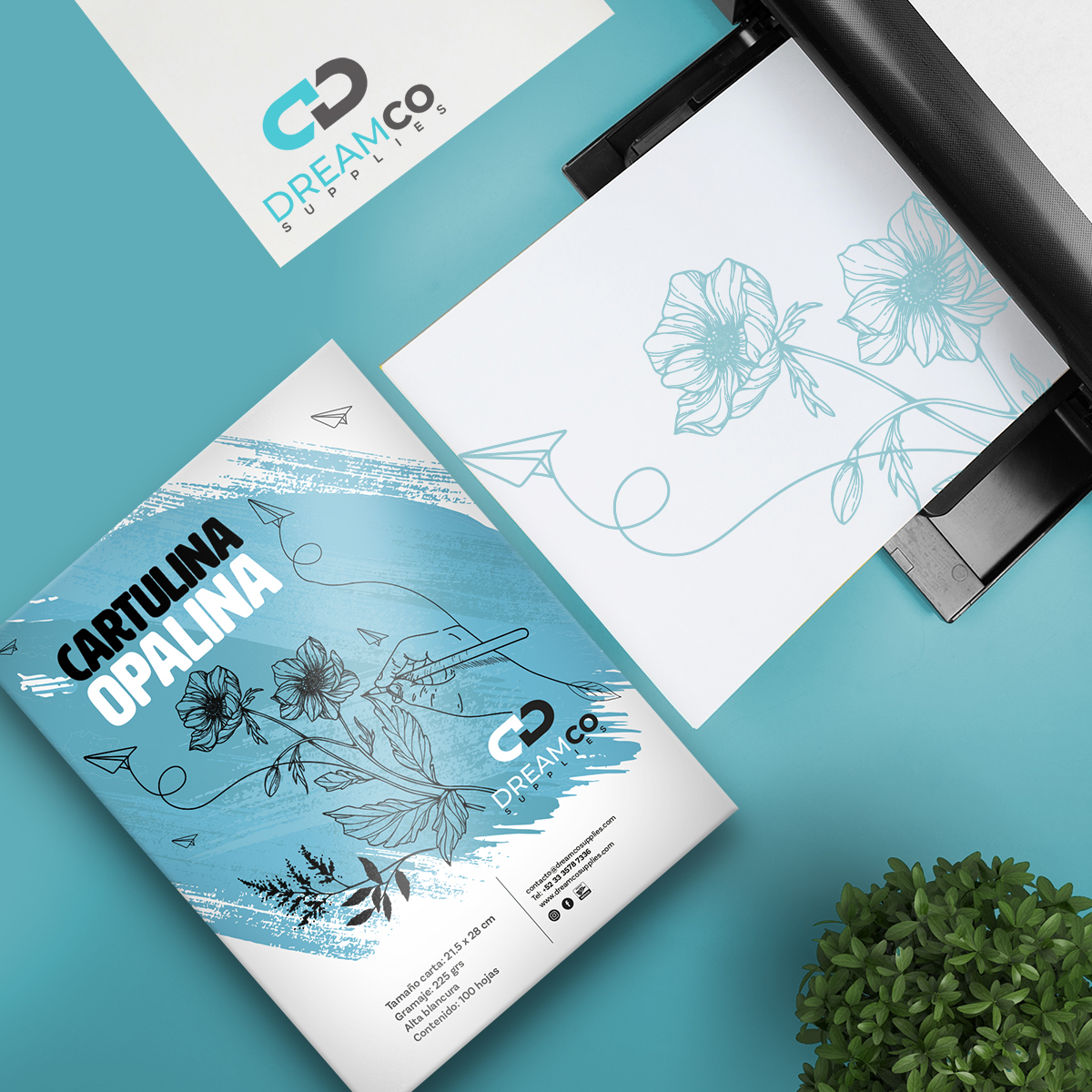 Cartulina Opalina T/carta 225grs Paquete 100 Piezas 95% Blancura