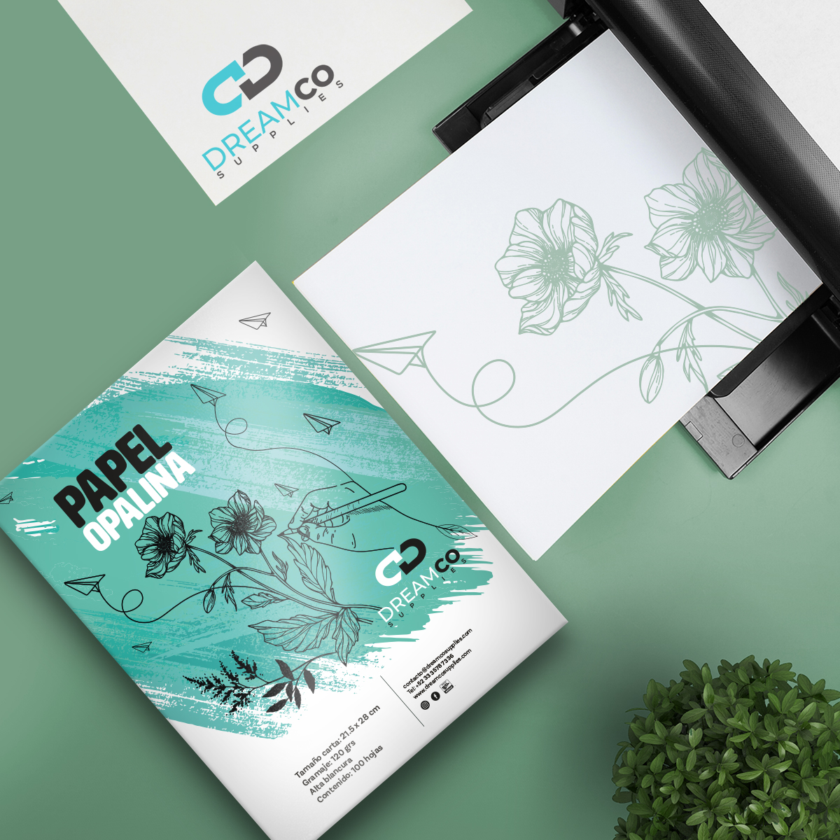 Papel Opalina T/carta 120grs Paquete 100 Hojas. 95% Blancura