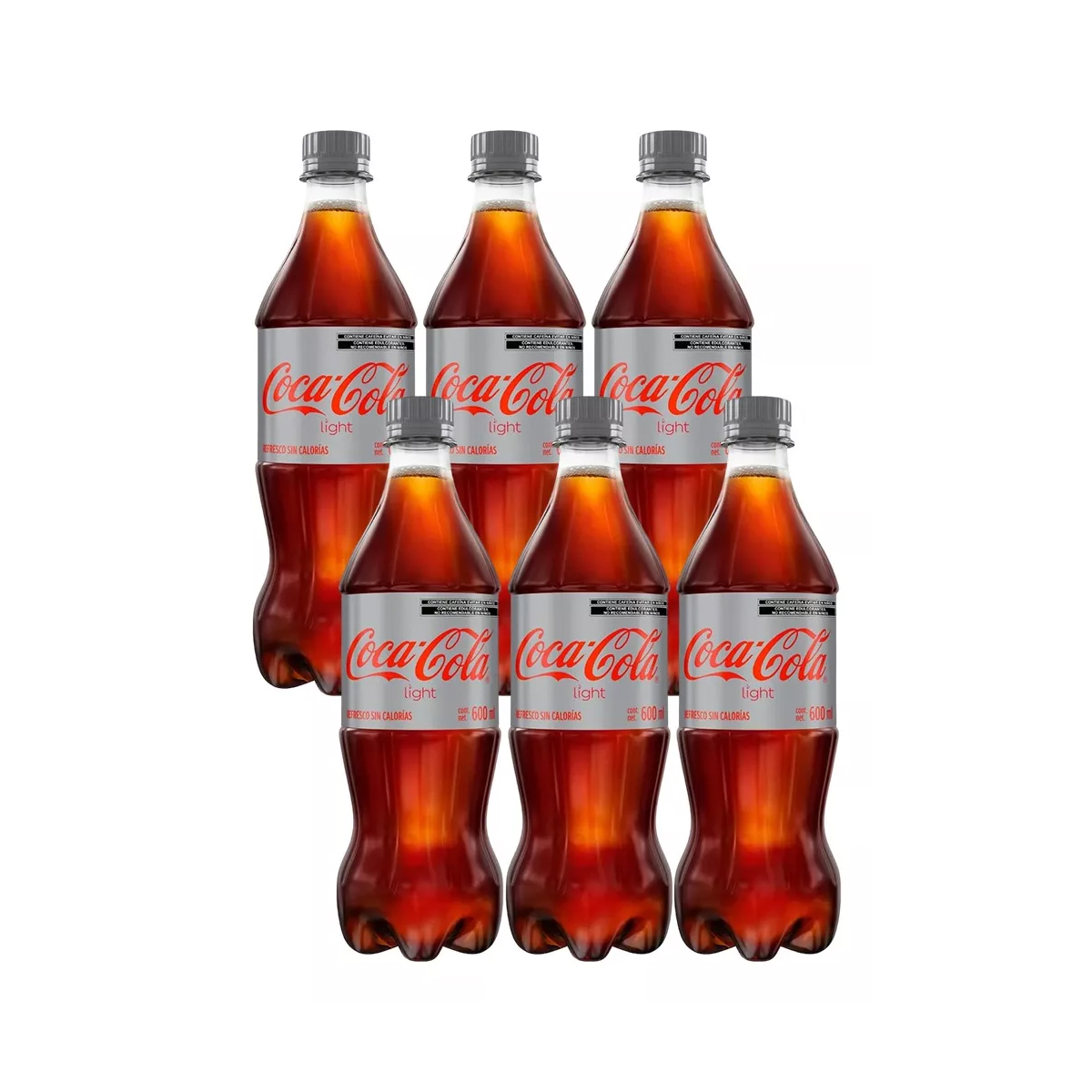 Refresco Coca Cola Light 6 Pzs de 600 ml c/u