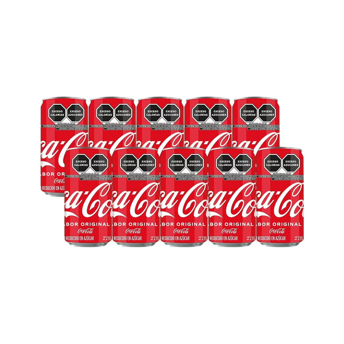 Refresco Coca Cola Original 10 Latas de 235 ml c/u