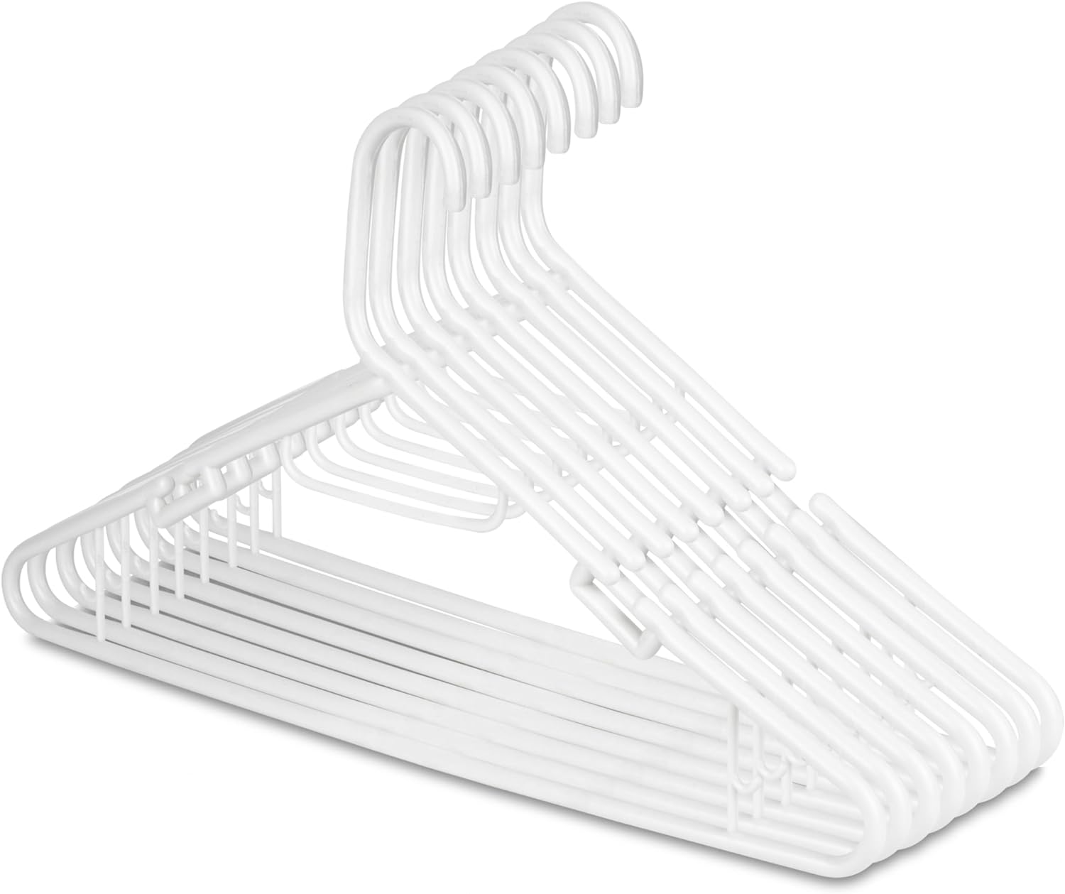 Atmos Homeware Ganchos para Ropa | 20 Ganchos de Plástico Premium para Colgar Ropa | Gruesos, Resistentes y Duraderos | Paquete de 20 Perchas Color Blanco