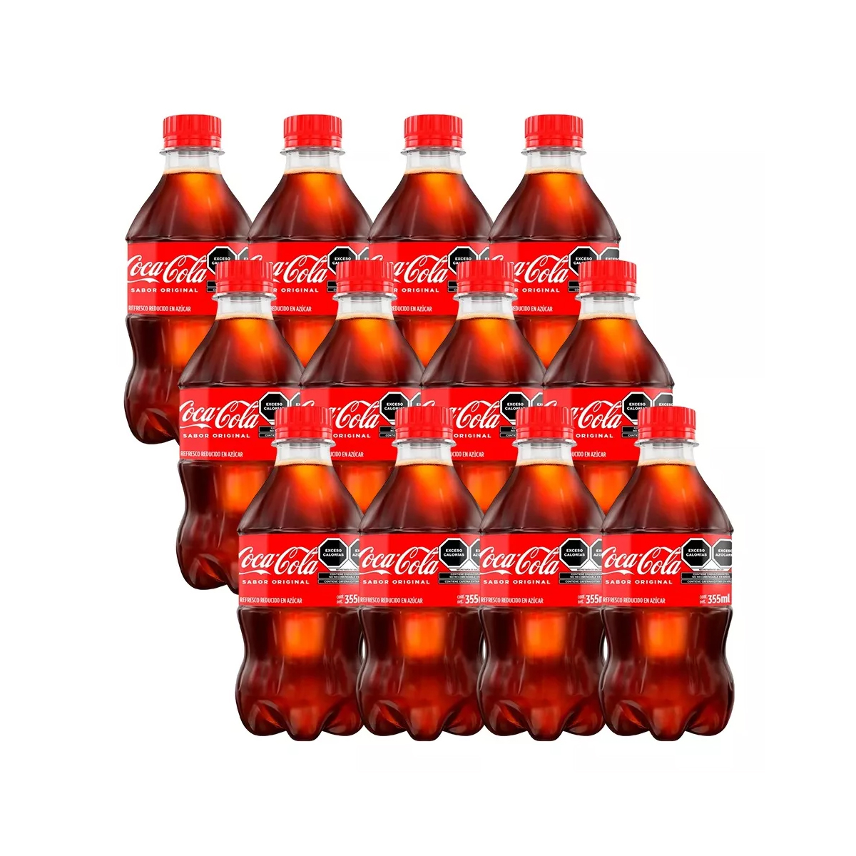 Refresco Coca Cola 12 Botellas Pet de 355 ml c/u