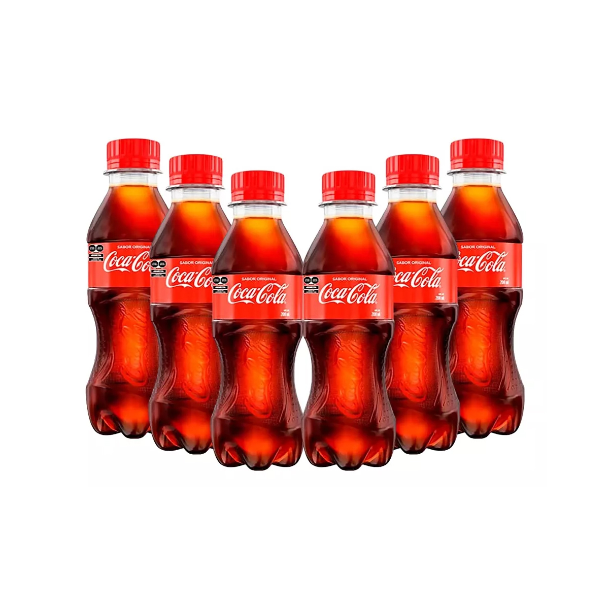 Refresco Coca Cola Pet 6 Piezas de 200 ml c/u