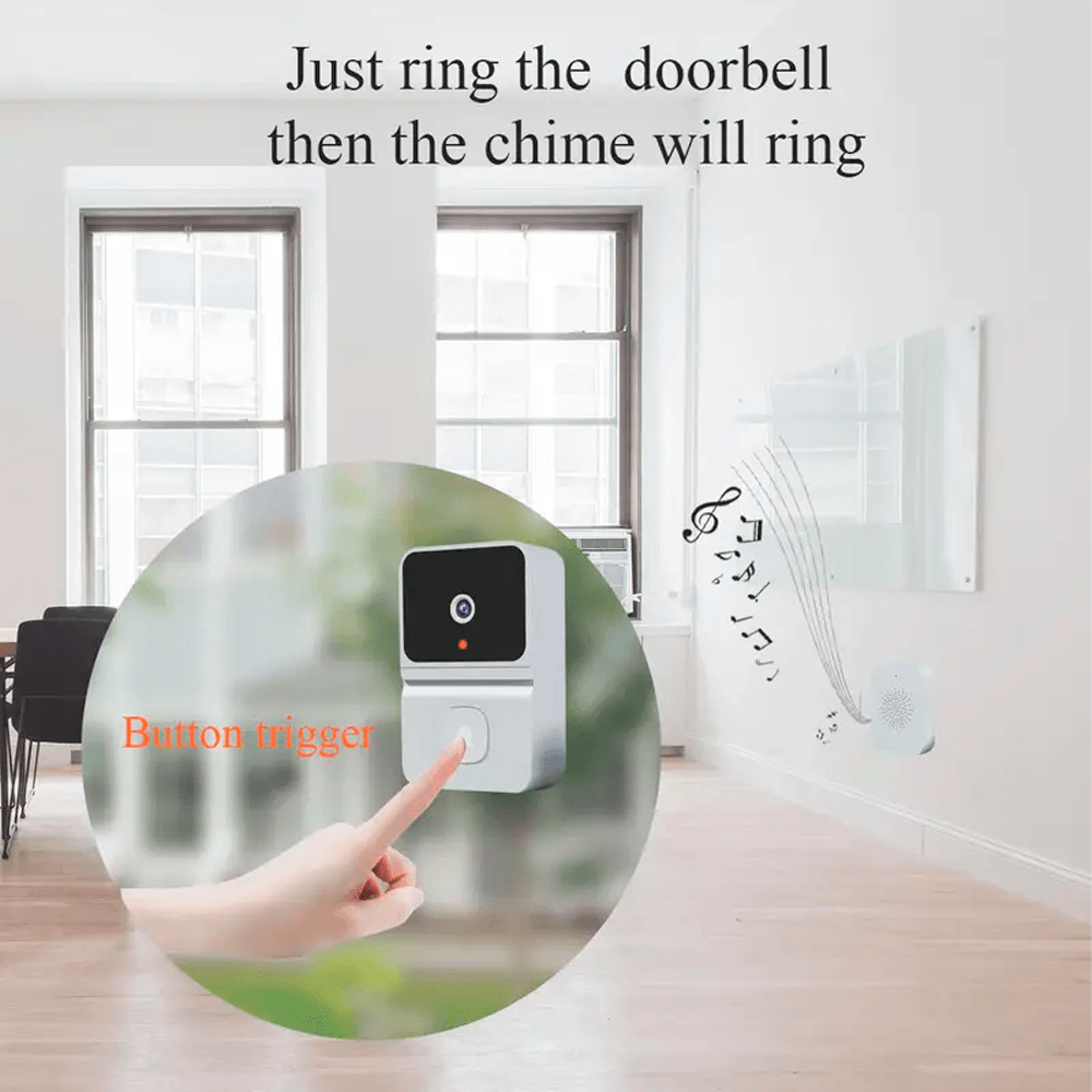 Timbre Inteligente 2 En 1 Con Cámara De Video Hd Doorbell .