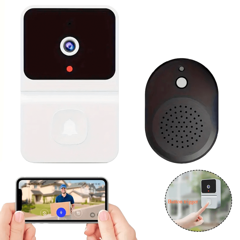 Timbre Inteligente 2 En 1 Con Cámara De Video Hd Doorbell .