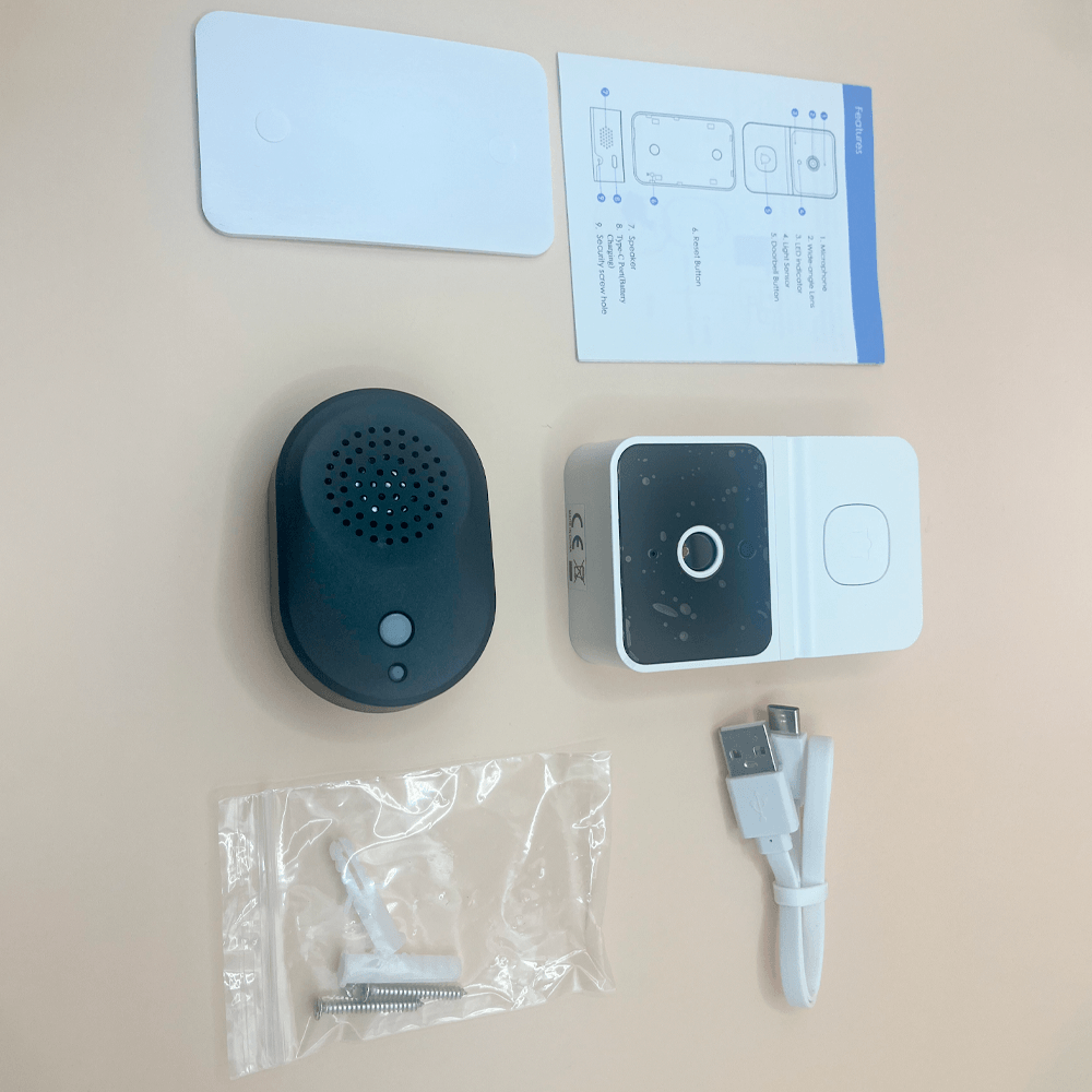 Timbre Inteligente 2 En 1 Con Cámara De Video Hd Doorbell .