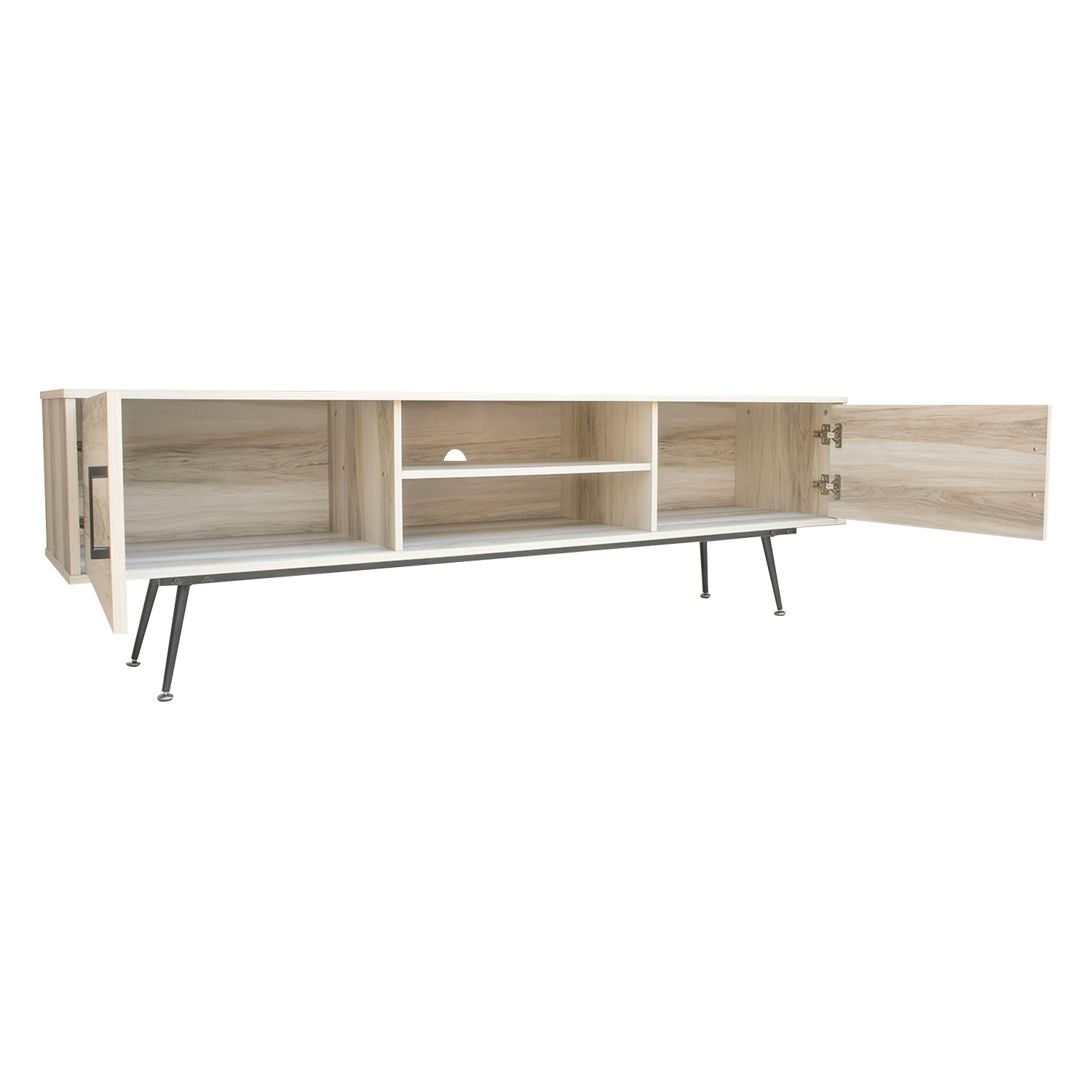 Mesa de Tv Moderno Bossa Tuvalu White Wash Oak.