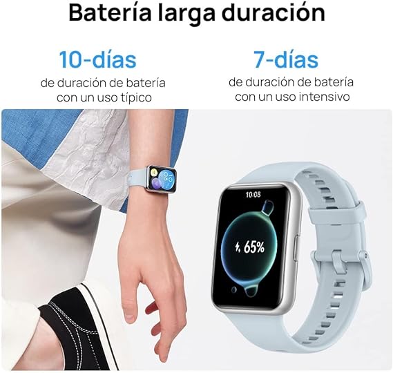 HUAWEI Watch Fit 2 (GPS) (Garantía en México)- Reloj Inteligente, Pantalla AMOLED 1.74'', Bluetooth, Correa de Silicona, Compatible con Android & iOS, Negro