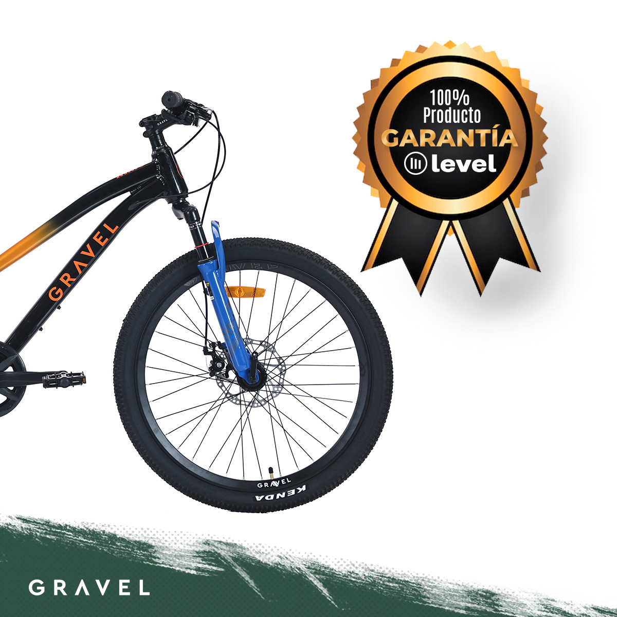 Biciclceta Gravel Rimo R24 8v Shimano Altus Disco Mecánico Color Naranja/Azul Tamaño del cuadro M.