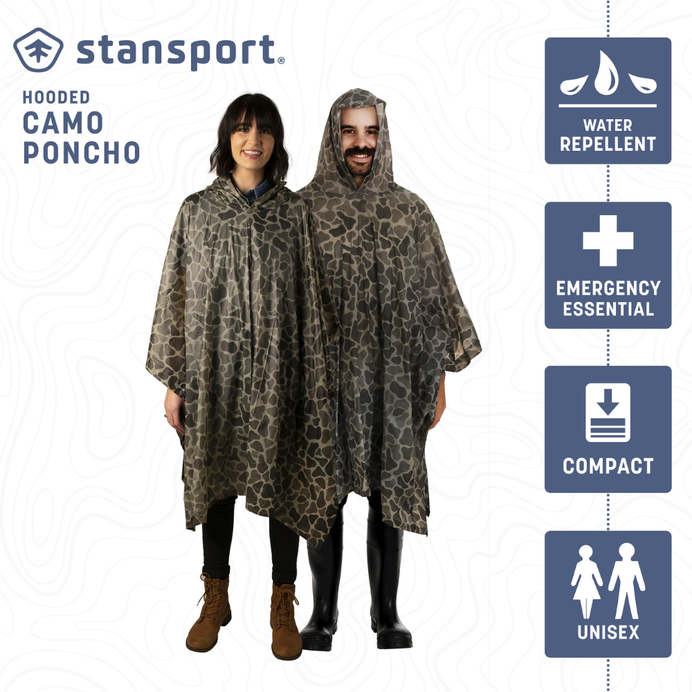 Poncho de vinil con estampado animal print unisex Stansport 968-C