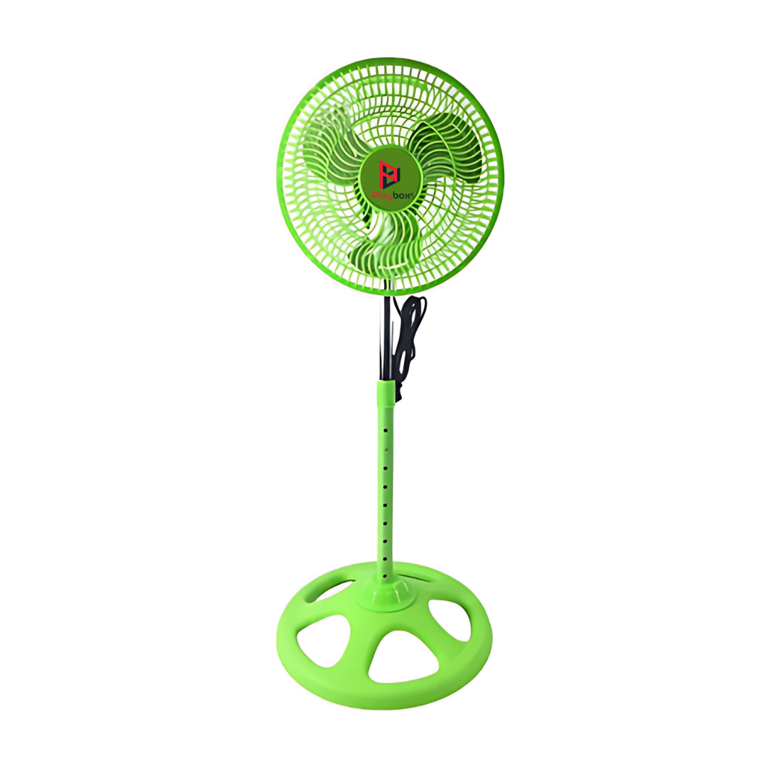 Ventilador De Pedestal Metalico 10 Pulgadas Con 3 Aspas Giratorio 