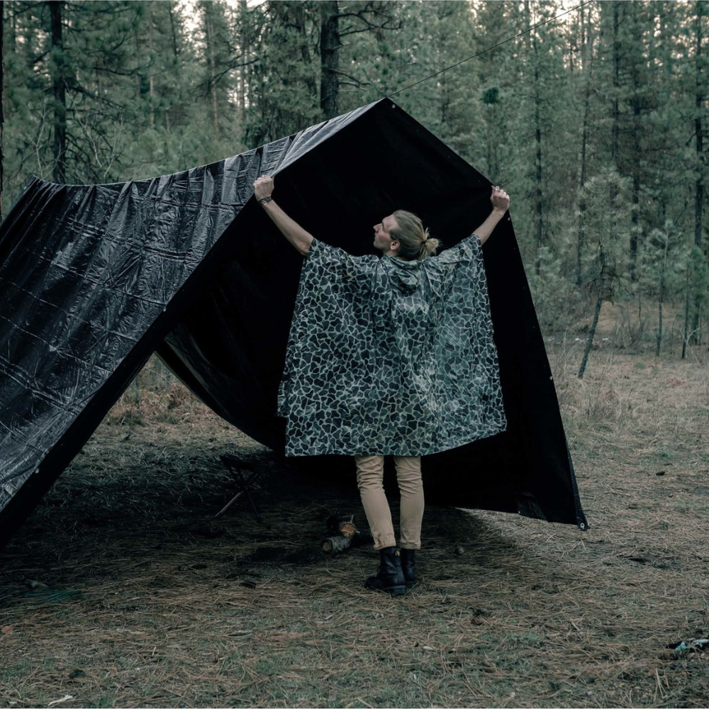 Poncho de vinil con estampado animal print unisex Stansport 968-C