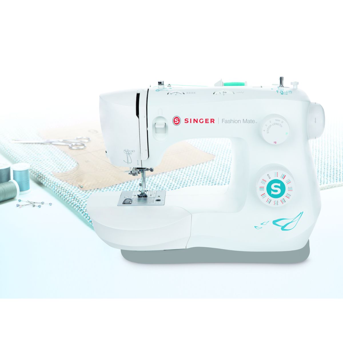 Máquina de Coser Mecánica Fashion Mate Marca Singer.