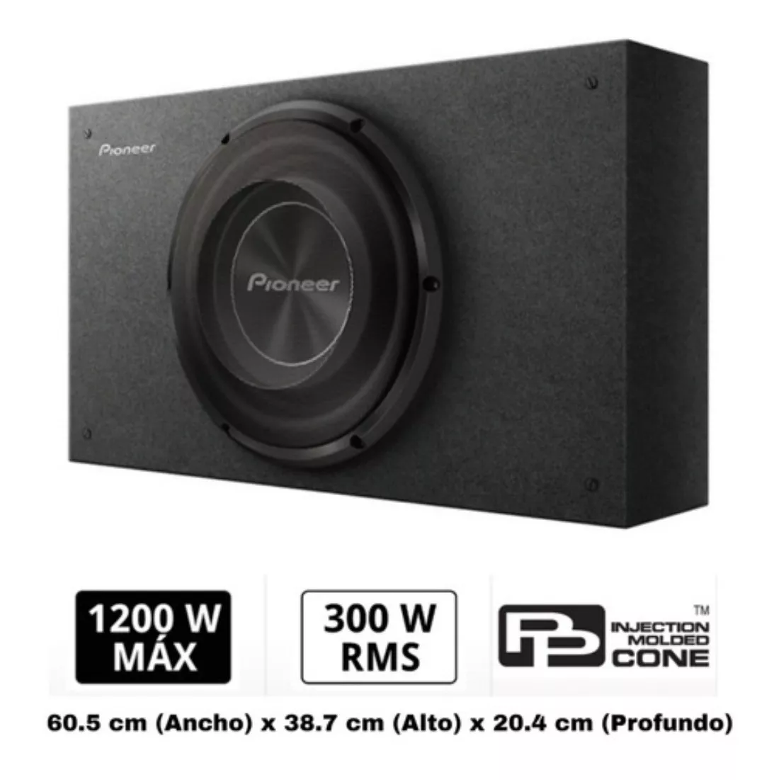 Subwoofer Con Cajon Pioneer Ts-a2500lb 10 Pulgadas 1200 Watts