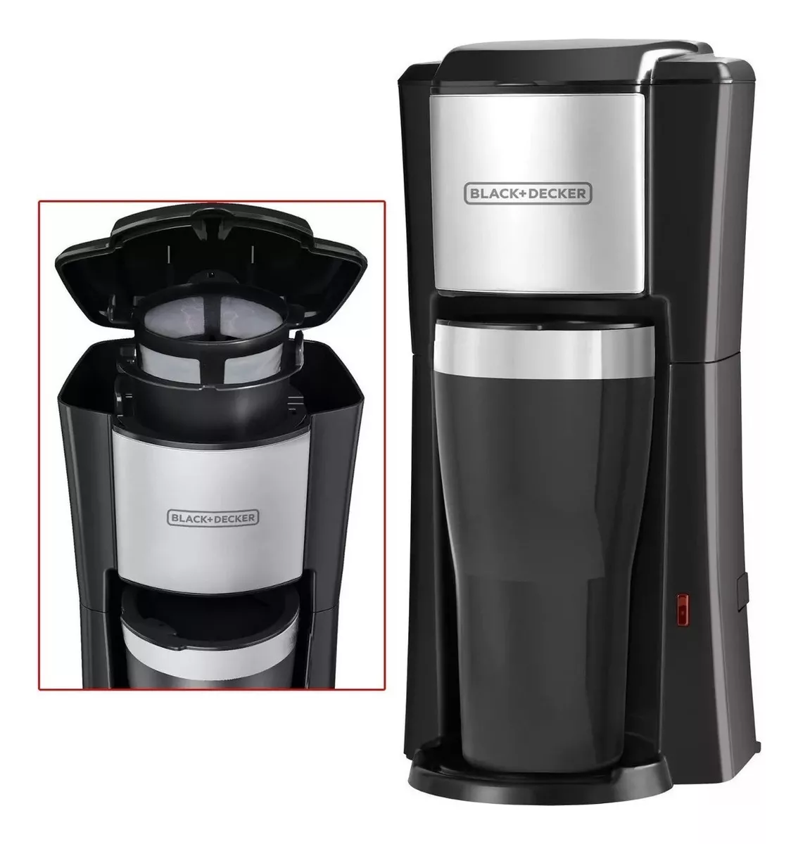 Cafetera Personal Con Termo Black And Decker Filtro Permanente