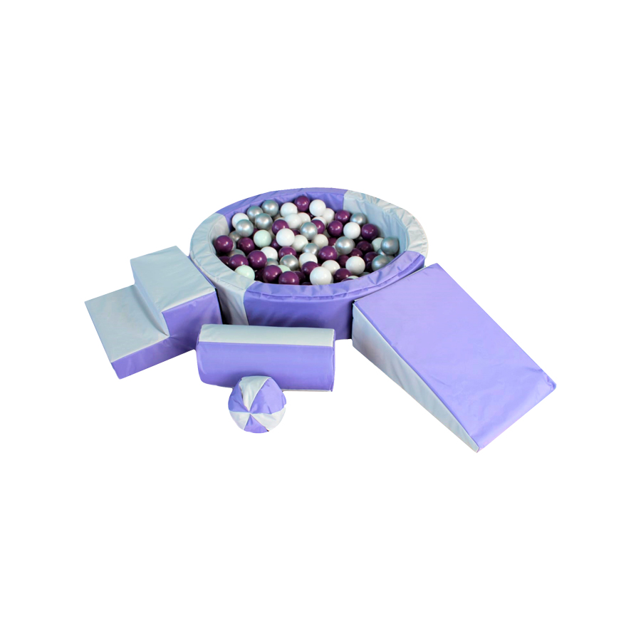 Alberca De Peltas + Kit Gatea Y Camina Color Lila DIDJIG Estimulación Temprana 