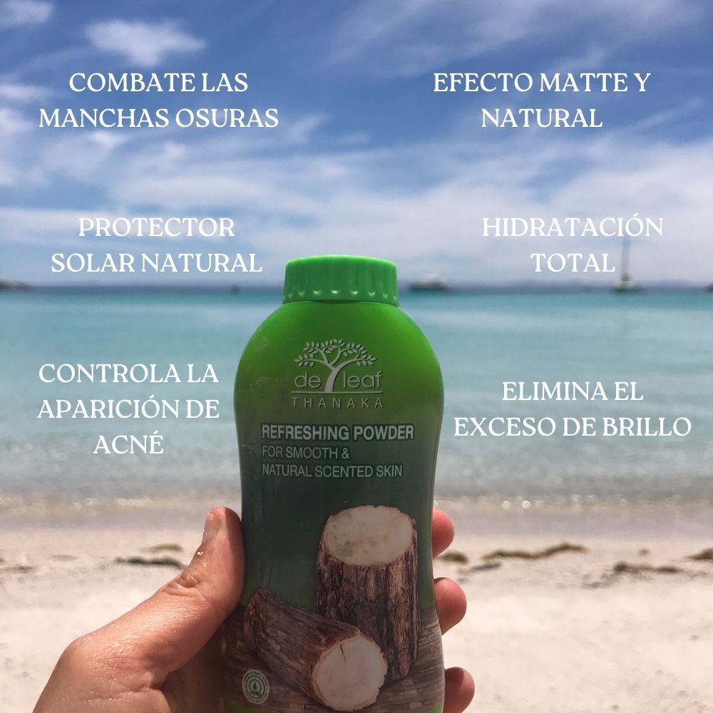 Polvo Thanaka 80g. Elimina Manchas e Hidrata la Piel. Corrige y Mejora el Aspecto.