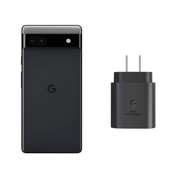 GOOGLE PIXEL 6A 128GB REACONDICIONADO NEGRO + CUBO DE CARGA RAPIDA.