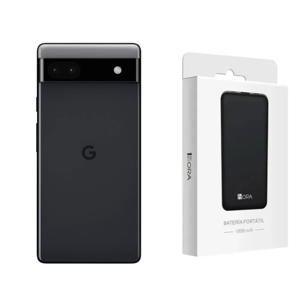 GOOGLE PIXEL 6A 128GB REAONDICIONADO NEGRO + BATERIA HORA 10000UI.