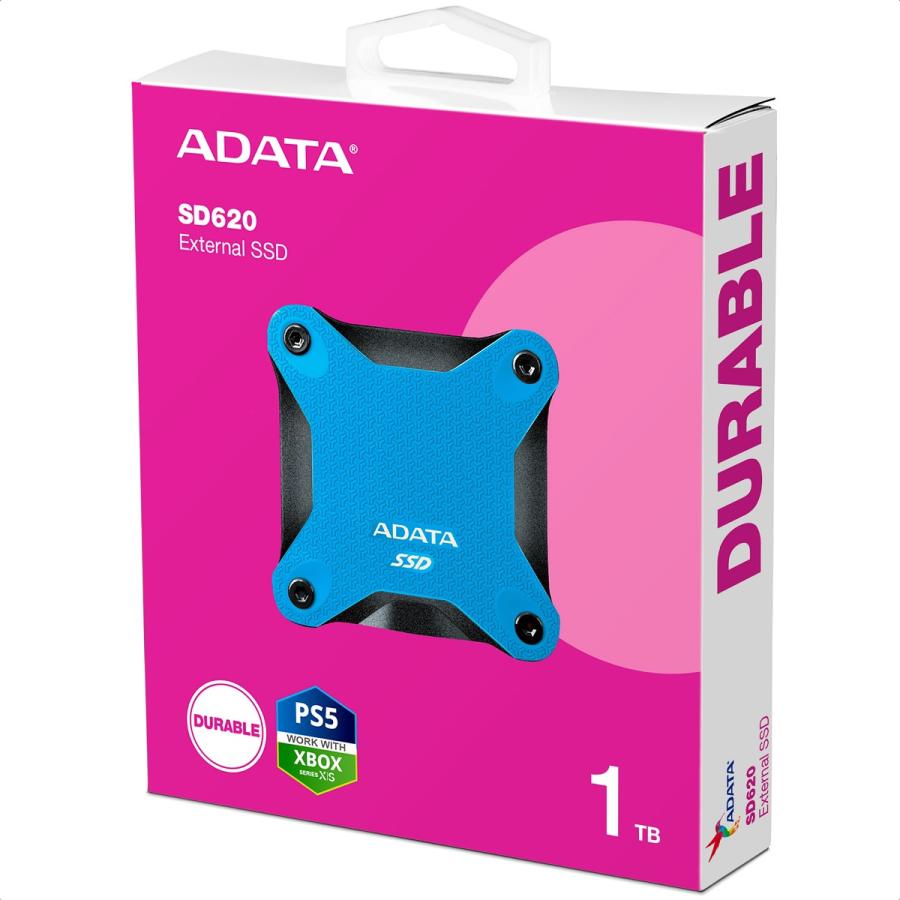 Unidad Estado Solido SSD Externo Adata SD620 1TB USB 3.2 Gen 2 Azul SD620-1TCBL