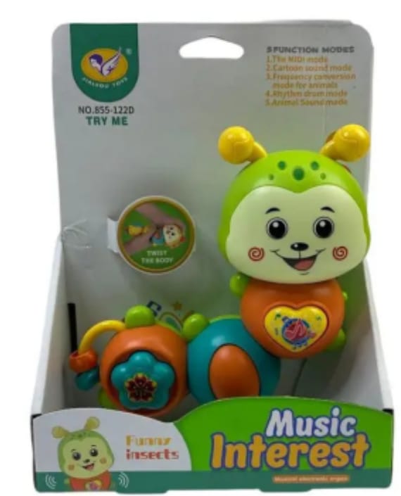 Sonaja Musical Oruga Juguete Bebe Didactico Interactivo.