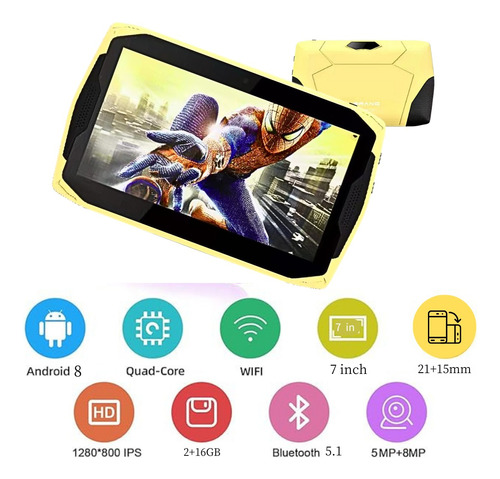 Tablet Kids One W4 7" 16GB amarilla y 2GB de memoria RAM