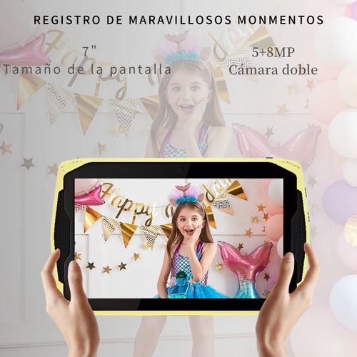 Tablet Kids One W4 7" 16GB amarilla y 2GB de memoria RAM
