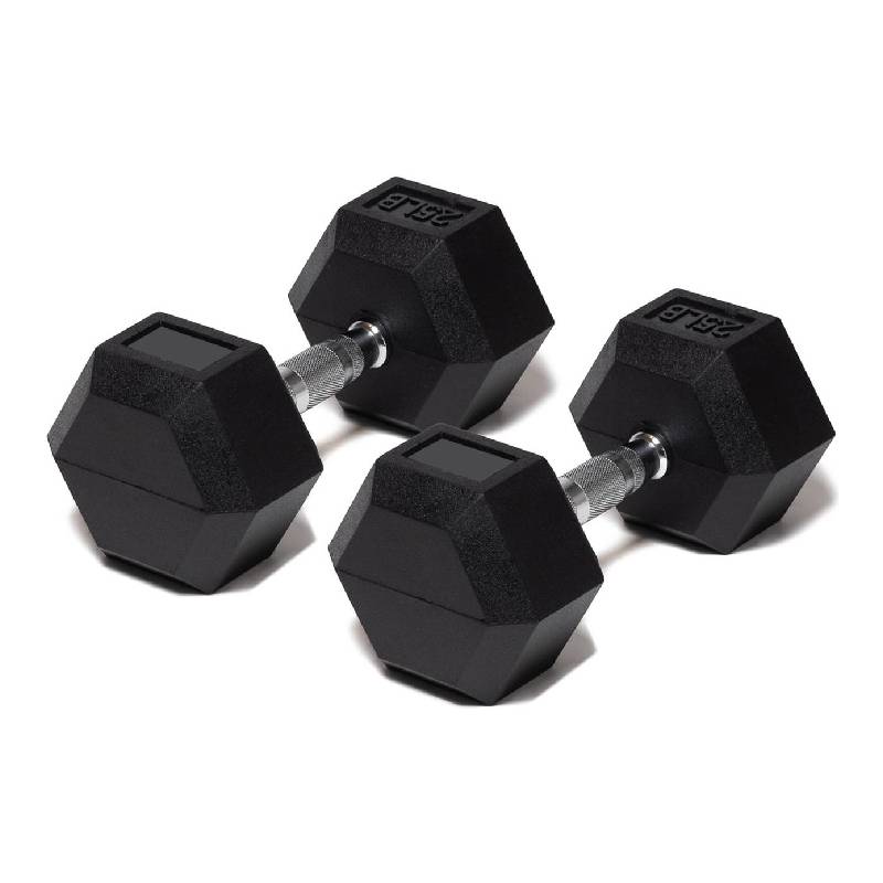 Par de Mancuernas hexagonales 25 Lb MDFitness, Mancuernas para