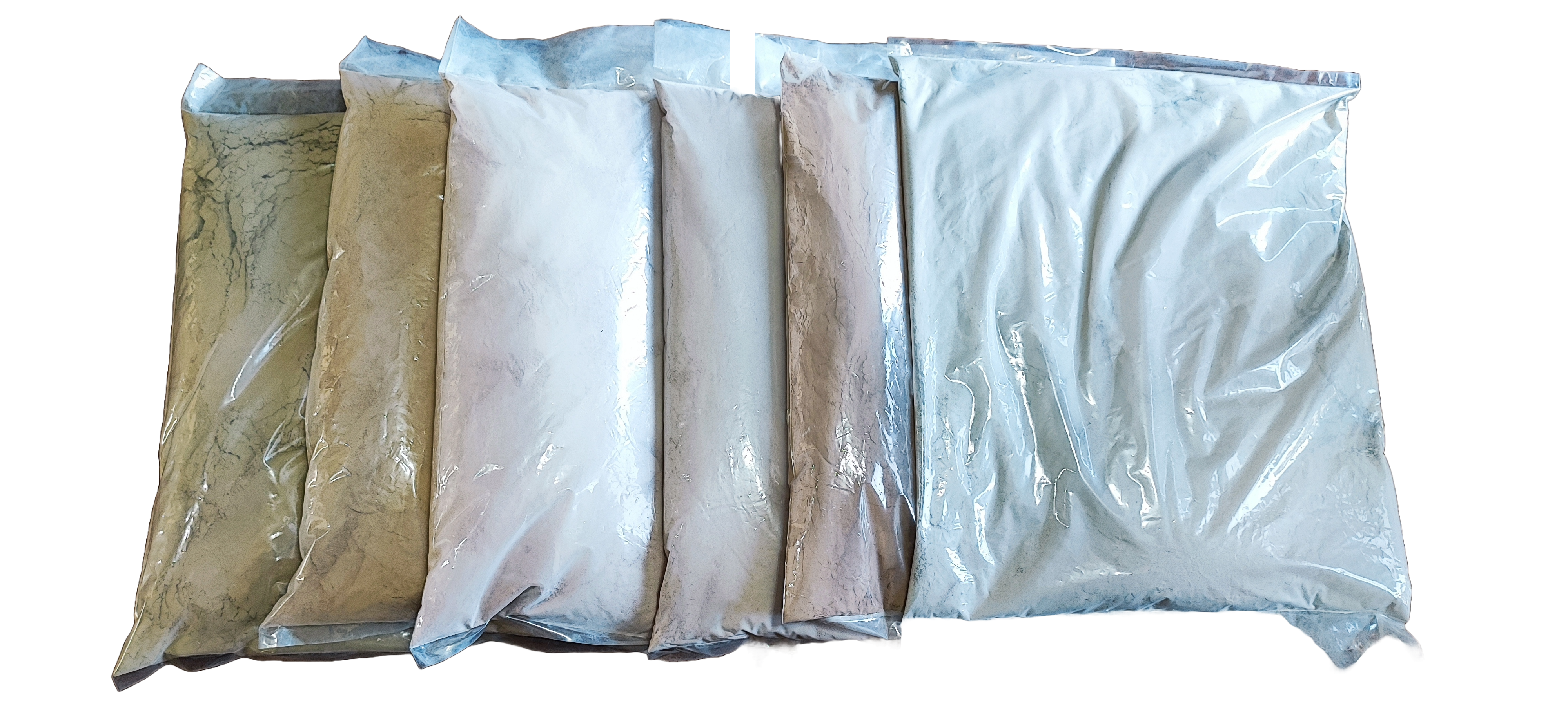 Arcilla Kit 6 Colores Alta Calidad en Polvo 1 kg cada Barro