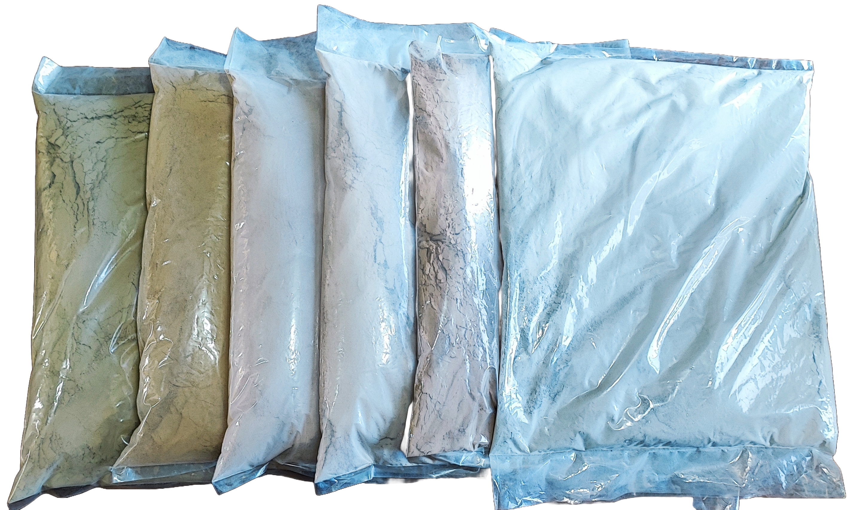 Arcilla Kit 6 Colores Alta Calidad en Polvo 1 kg cada Barro