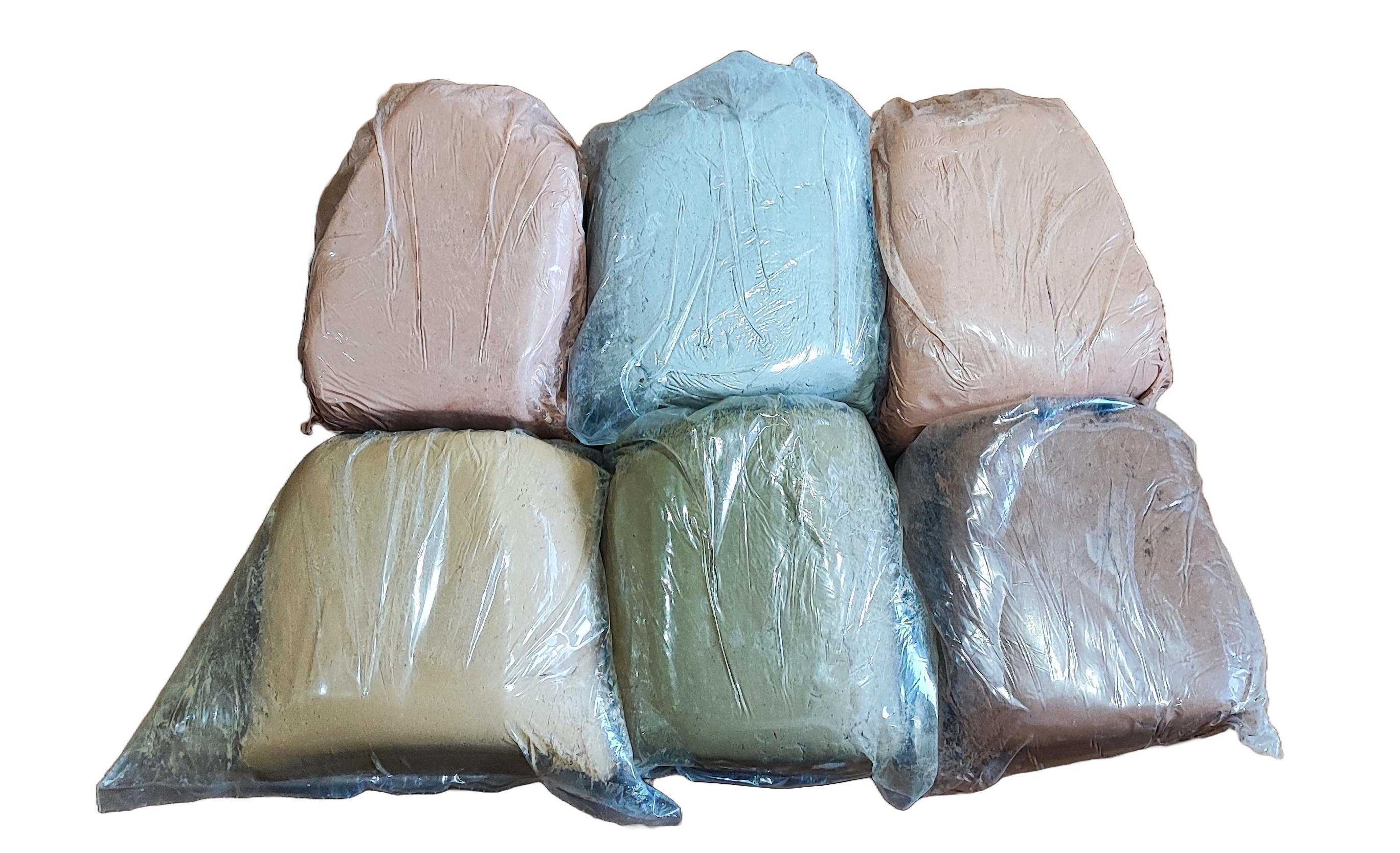 Barro Kit 6 Colores Alta Calidad Amasado 1 kg cada Barro