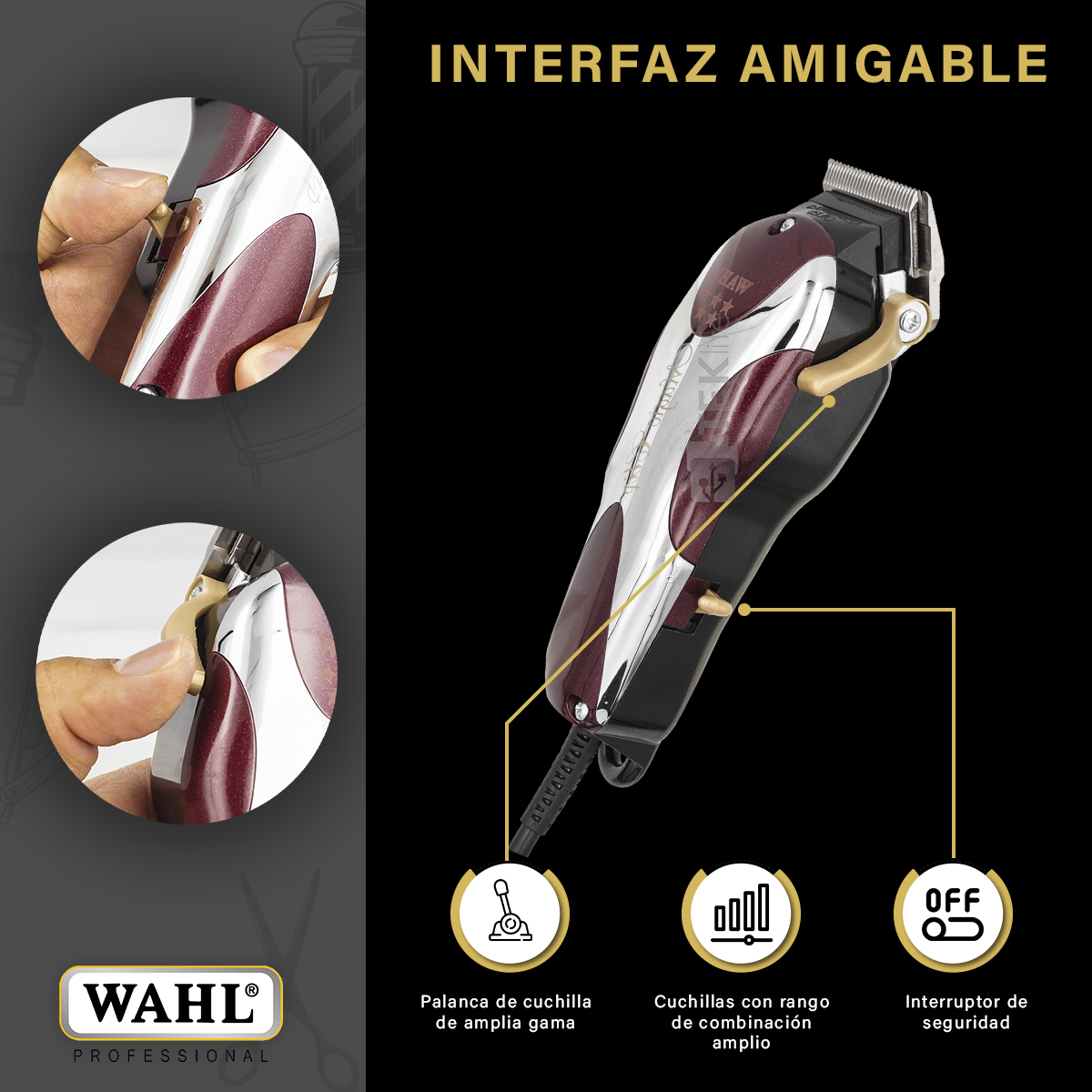 Maquina Cortadora De Pelo Clipper Wahl Magic Clip 5 Star