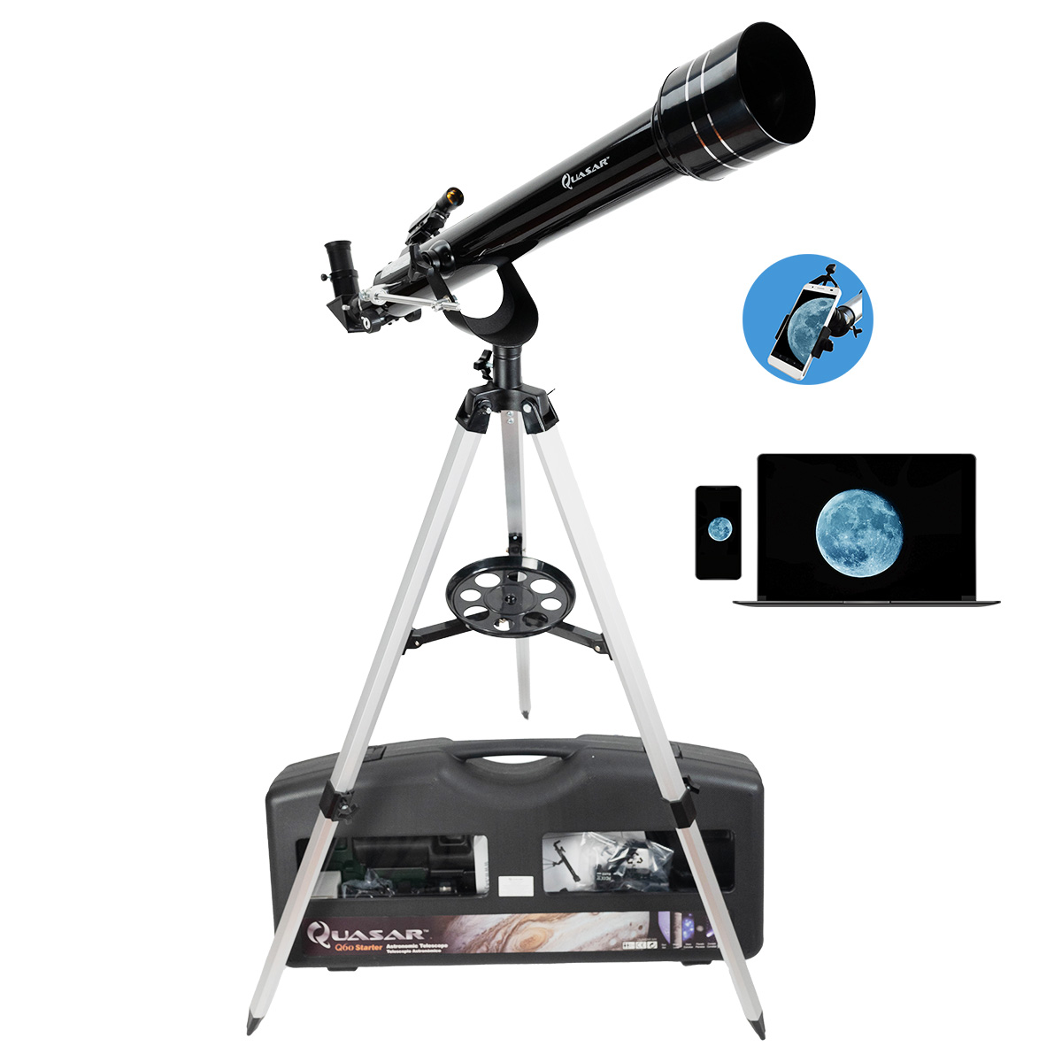 Telescopio Quasar Starter Q60 525x Con Cámara