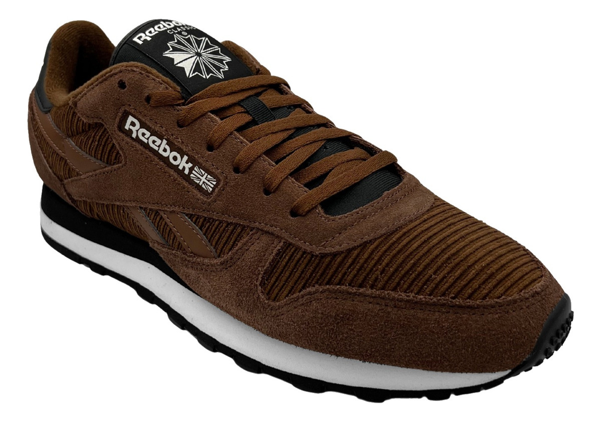 Tenis Reebok Classic Leather Brown Para Hombre Gw3792 Café Gamuza.