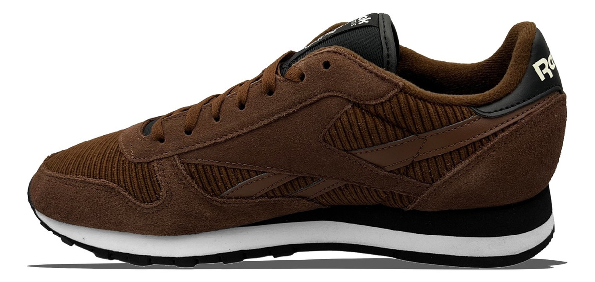 Tenis Reebok Classic Leather Brown Para Hombre Gw3792 Café Gamuza.