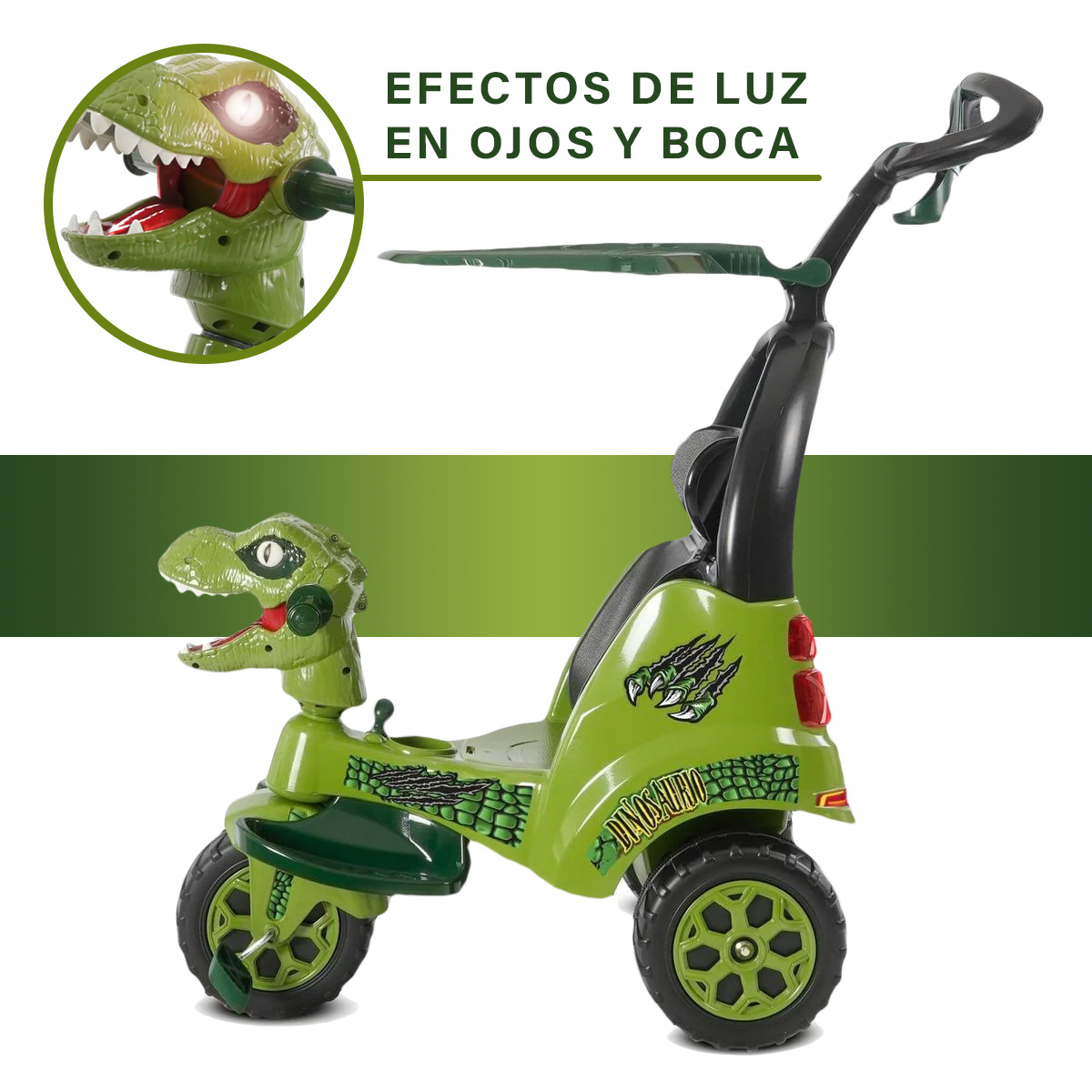 Triciclo Infantil Prinsel Super Trike 2 En 1 Dinosaurio