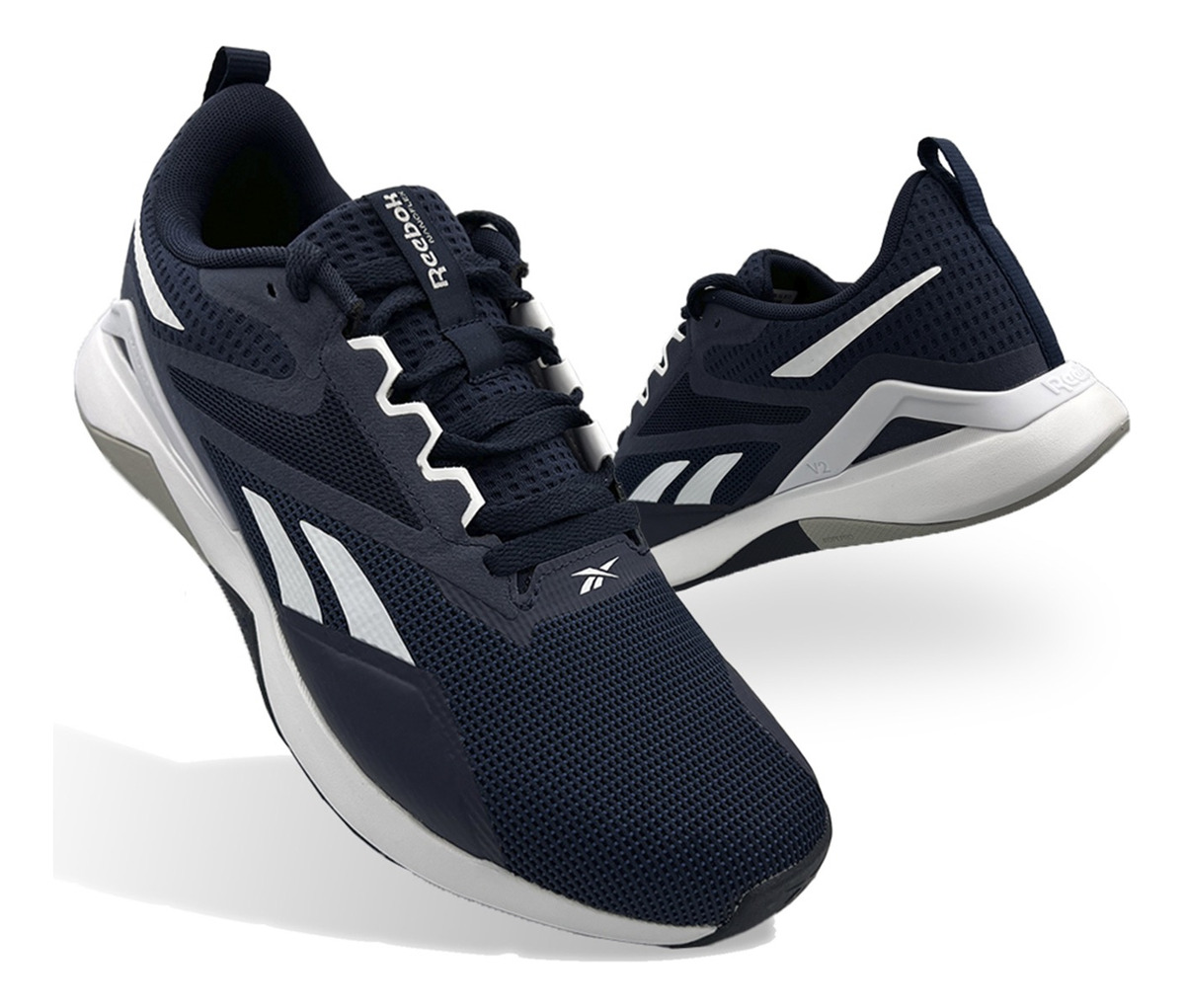 Tenis Reebok Para Hombre Nano Flex Tr 2.0 Gy6215 Azul Marino.