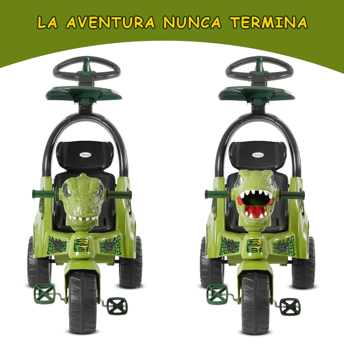 Triciclo Infantil Prinsel Super Trike 2 En 1 Dinosaurio