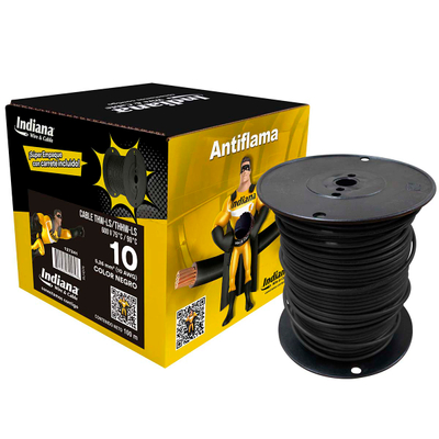 Cable Indiana THHW-LS #10 Negro 100 Metros
