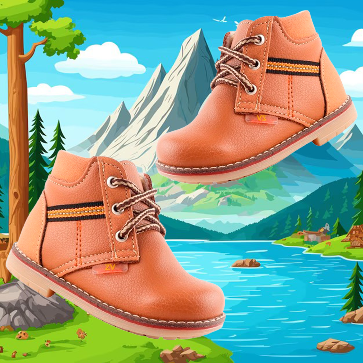 Bota Niño Bebé Montaña Senderismo Arco Ortopédico Cómodo 5683-c