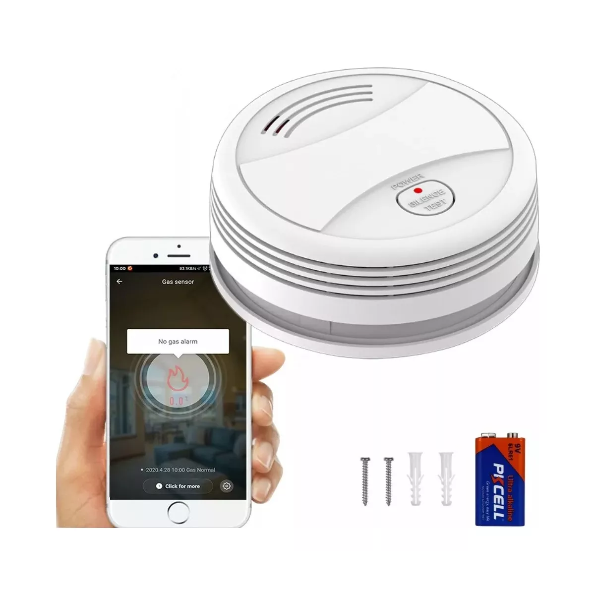 Detector De Humo Inteligente Con Sensor De Incendio Alarma