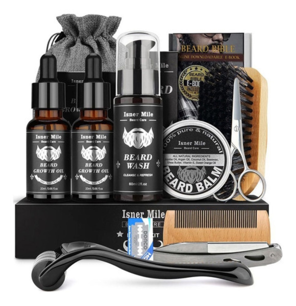 Kit Barba Cuidado Para Hombres, Herramientas De Aseo 12 pcs