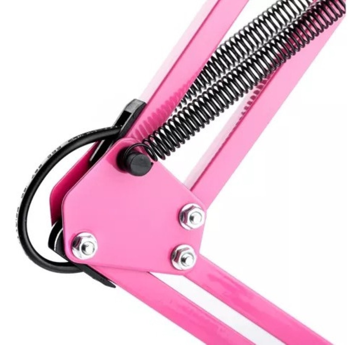 Lámpara De Escritorio Metal 360 Grados Ergonómico Rosa