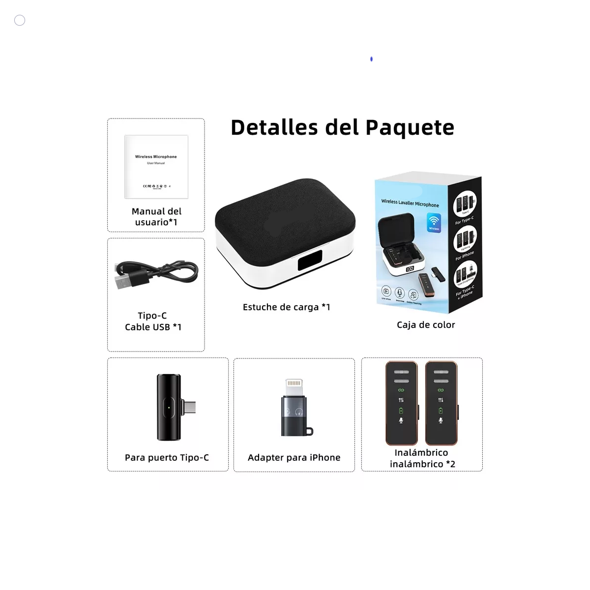 Micrófono Inalámbrico Lavalier S18 Para iPhone/android