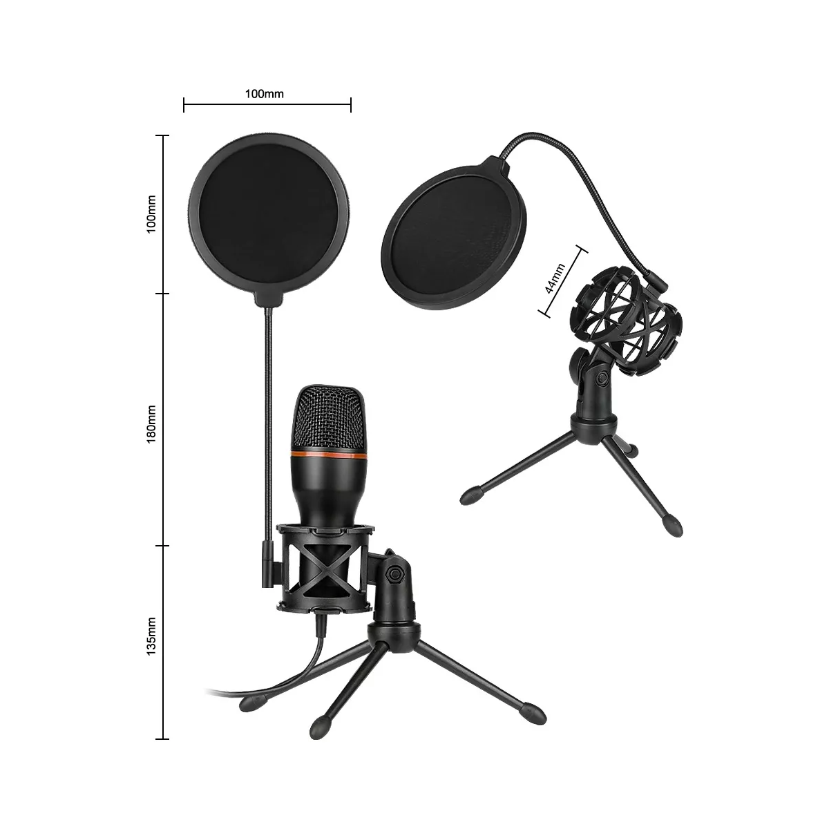 Micrófono Condensador Color negro ME4-RGB