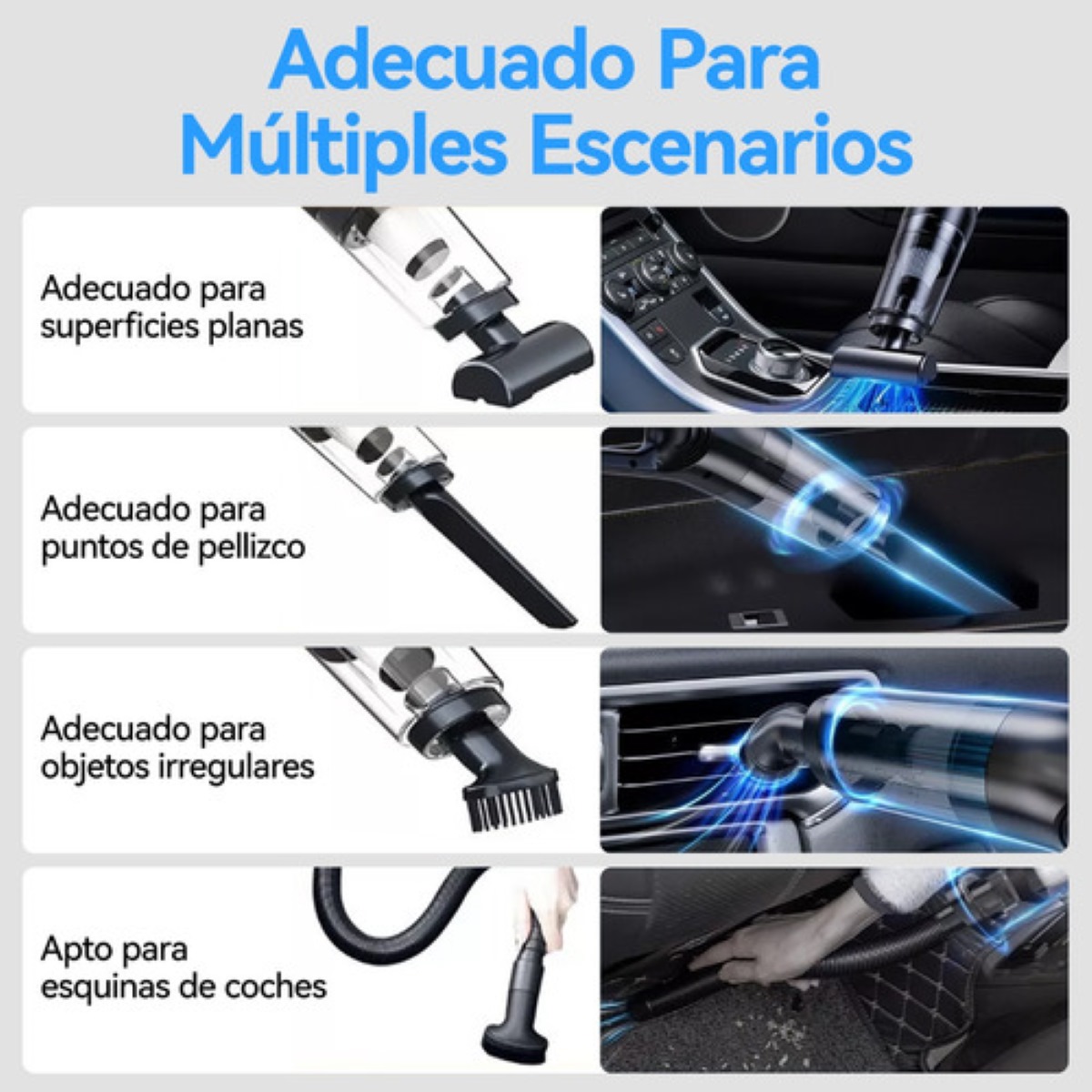 Aspiradora De Mano Inalámbrica Para Hogar Y Auto Portátil negra