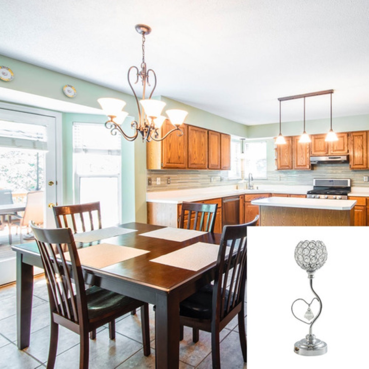 Candelabro Portavelas Cristal Para Boda, plata 