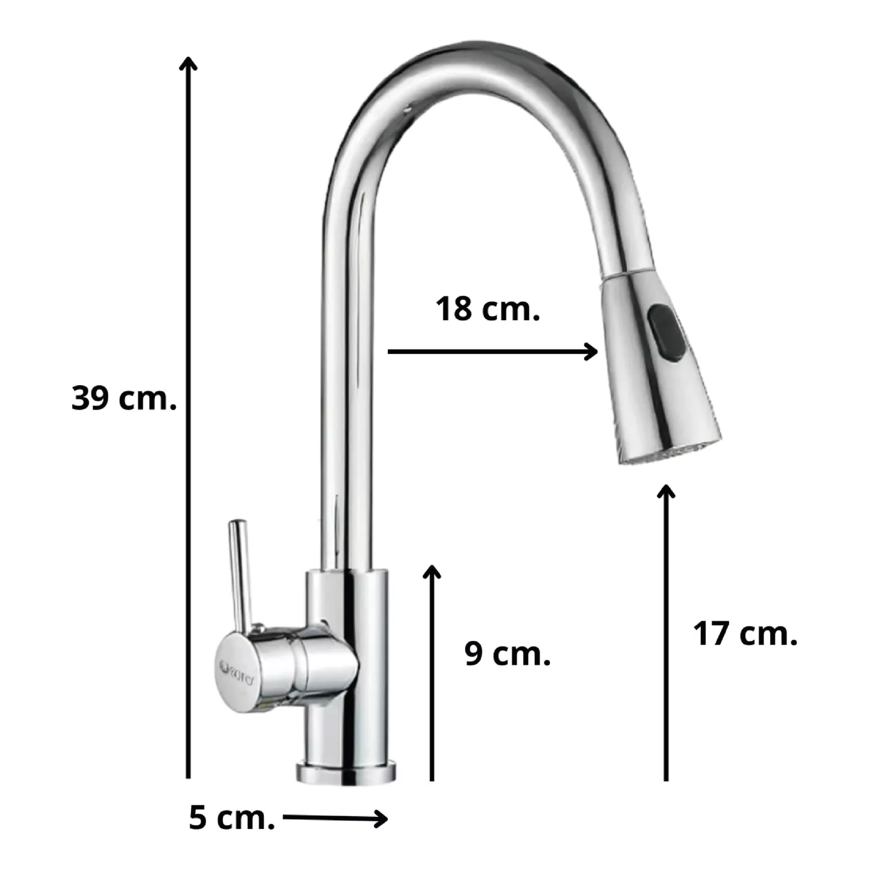 Grifo Llave Monomando Retráctil Para Fregadero Sofo Sf11501.