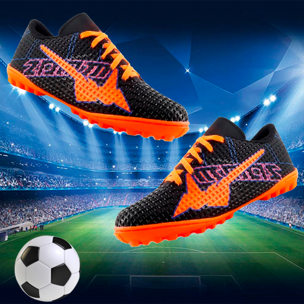 Tenis Fútbol Rapido Deportivo Cosidos Soccer Juvenil 09-nnr.